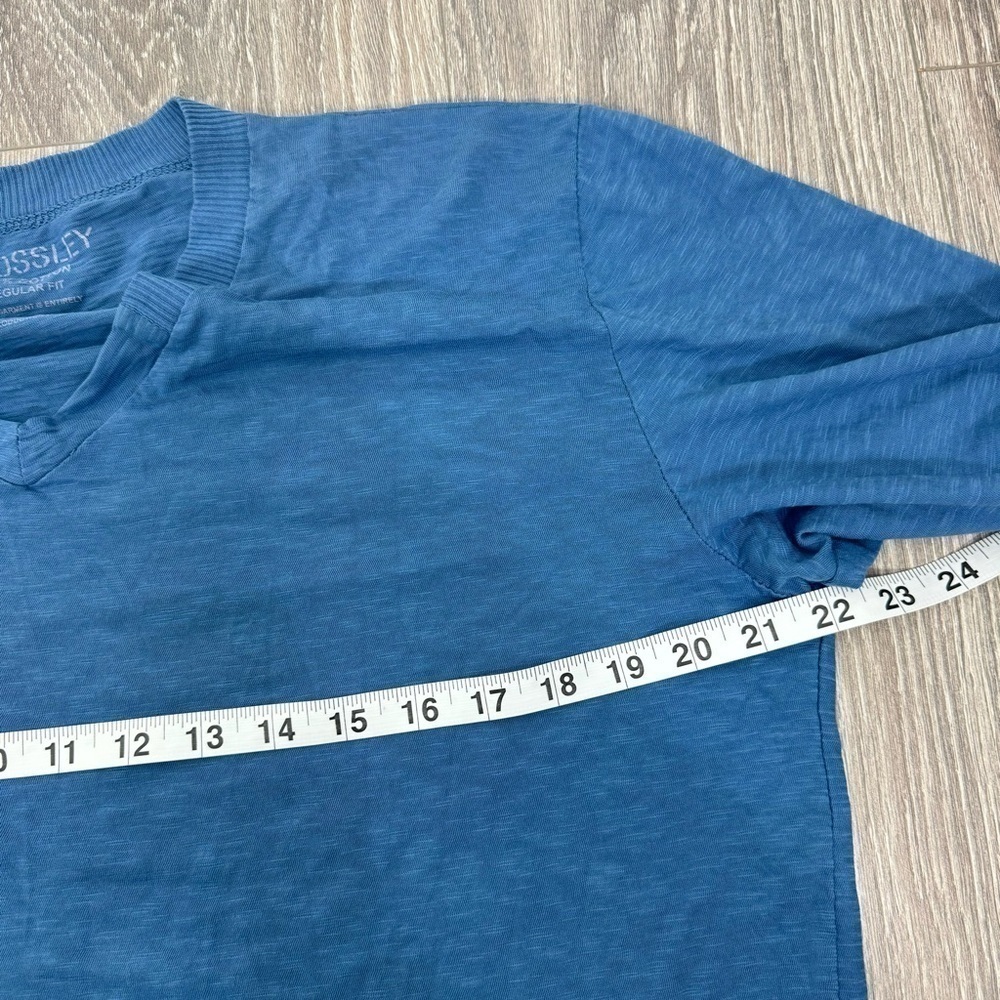 Crossley Women’s Blue Lightweight Cotton Knit Long Sleeve V-Neck Shirt | Size L - Picture 7 of 9